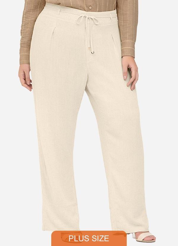 Calça Feminina Reta Bege