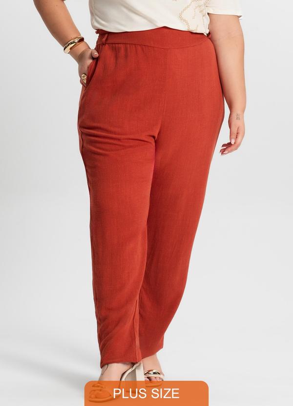Calça Plus Size Feminina Laranja