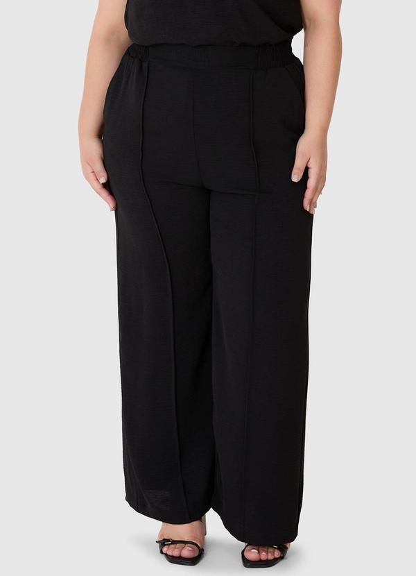 Calça Wide Leg em Airflow Plus Preto