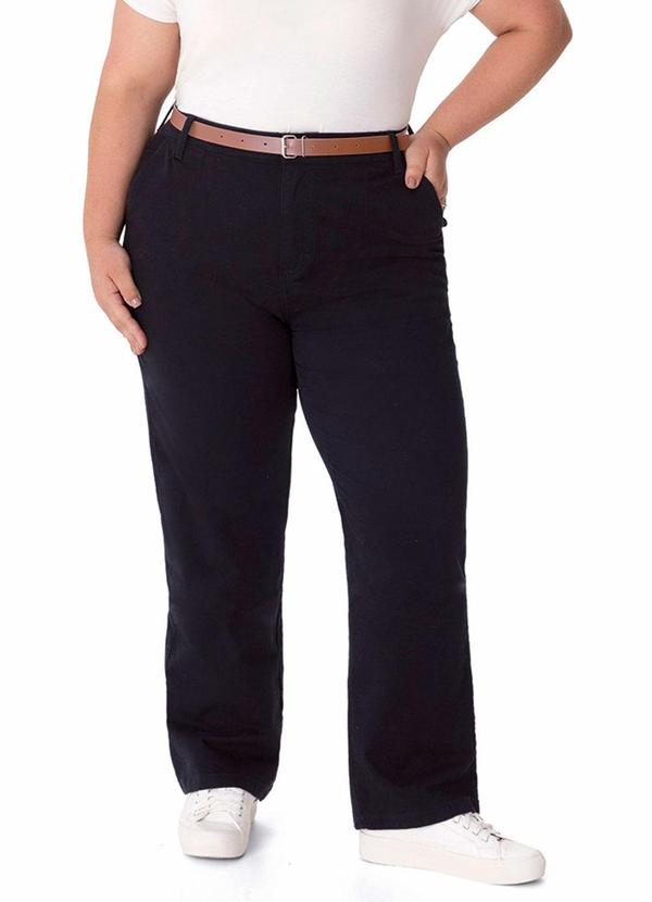 Calça Alfaiataria Sarja Plus Preto