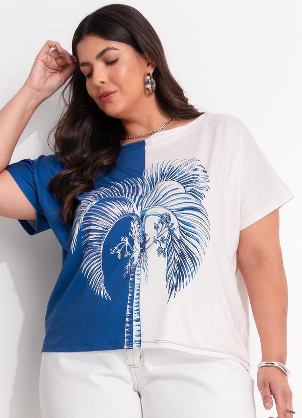 Blusa Natureza Azul em Malha Fria