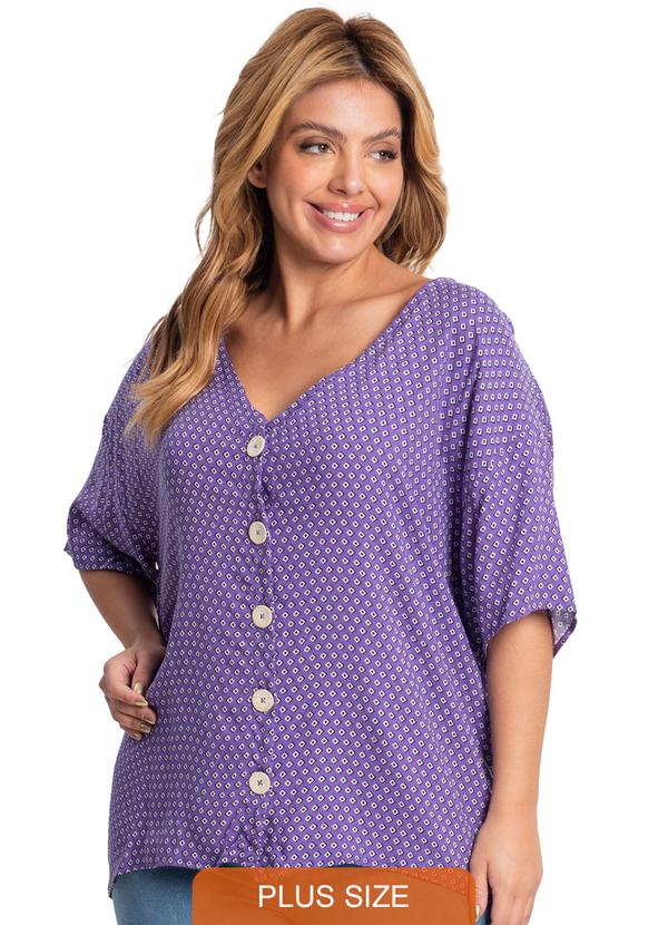Camisa Viscose Feminina Roxo
