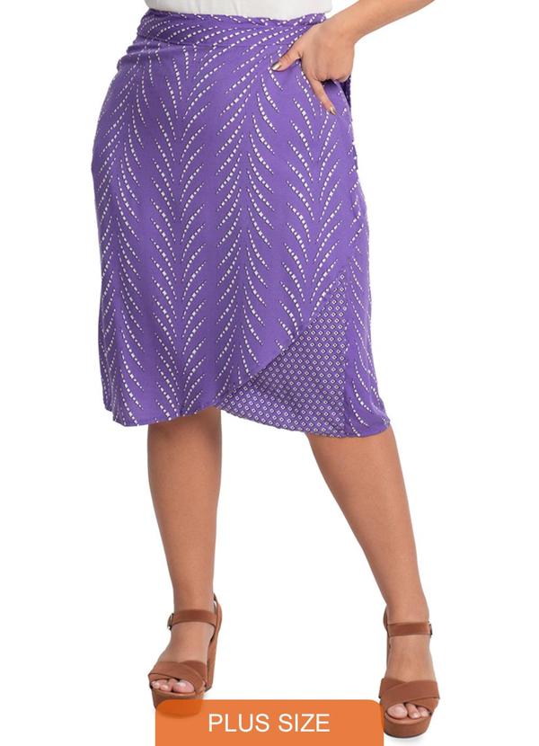 Saia Viscose Feminina Roxo