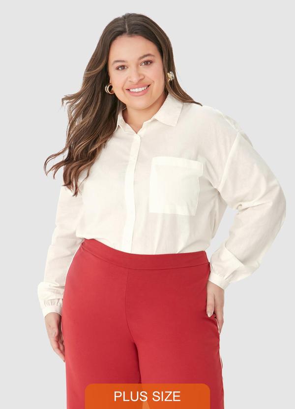 Camisa Ampla Tricoline Plus Bege