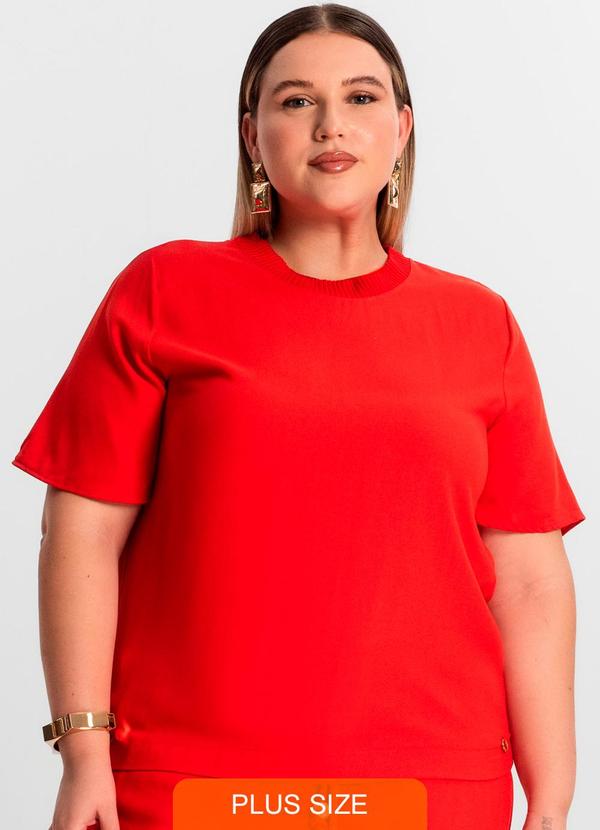 Blusa Feminina Plus Size Laranja