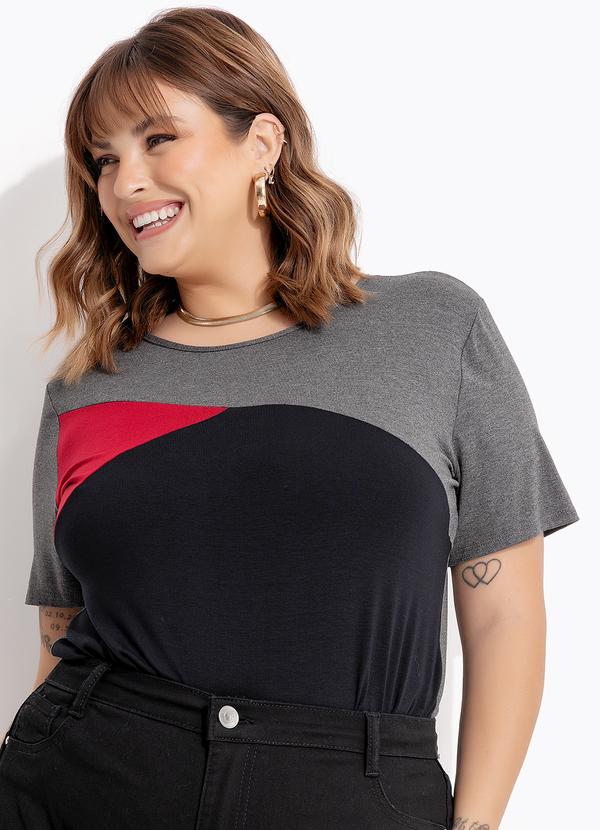 Blusa Preto em Malha de Viscose