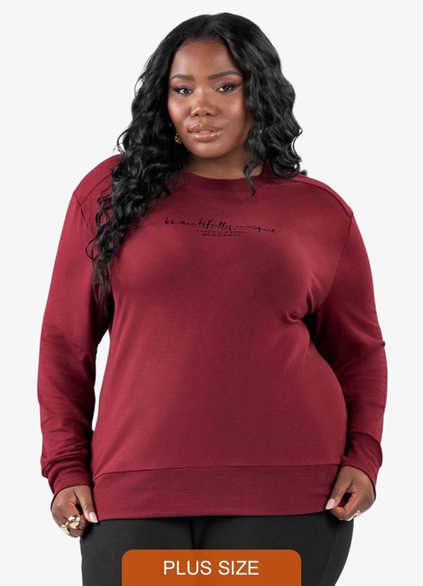 Blusão Molecotton Plus Size Vermelho