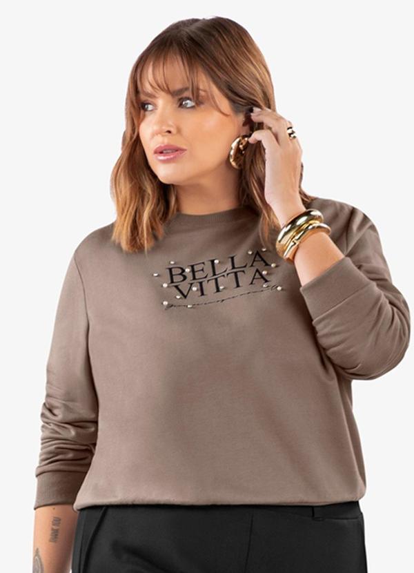 Blusão Plus Size Marrom