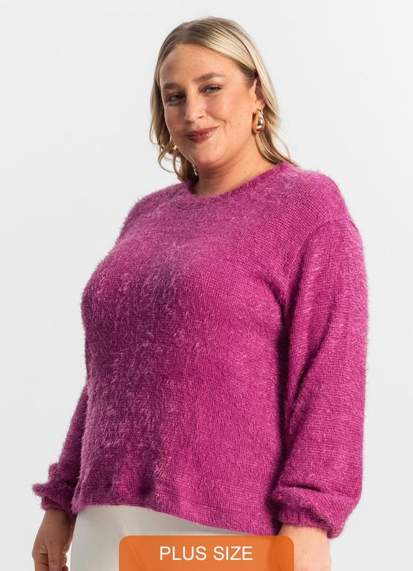 Blusão Feminino Plus Size Roxo