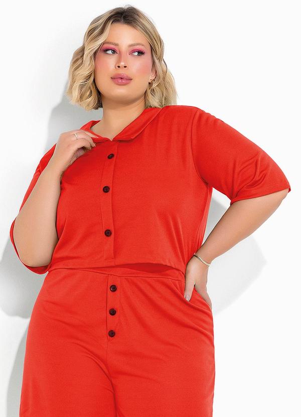 Conjunto Laranja em Malha