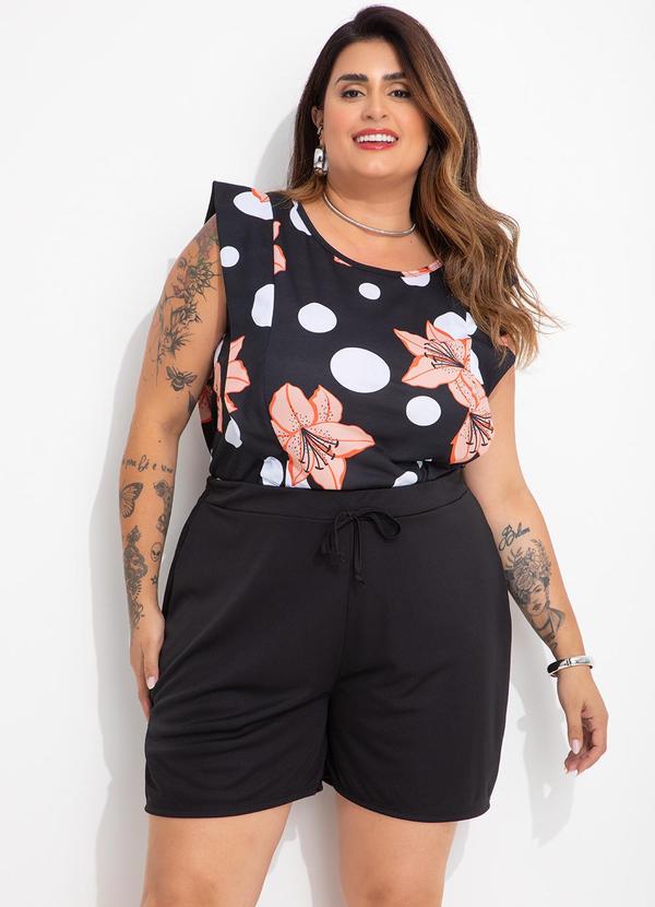 Conjunto Poá Hibisco em Malha