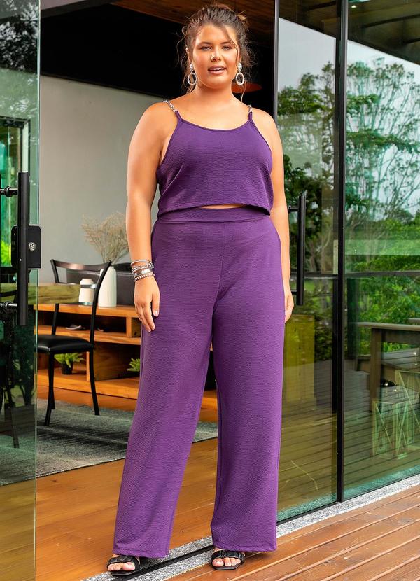 Conjunto Roxo em Malha Anarruga