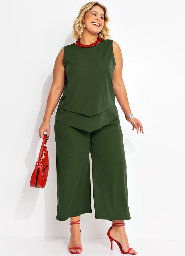 Conjunto Verde em Malha