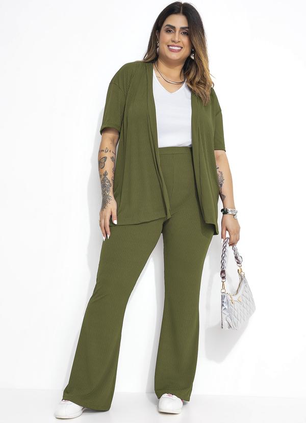 Conjunto Verde Militar em Canelado