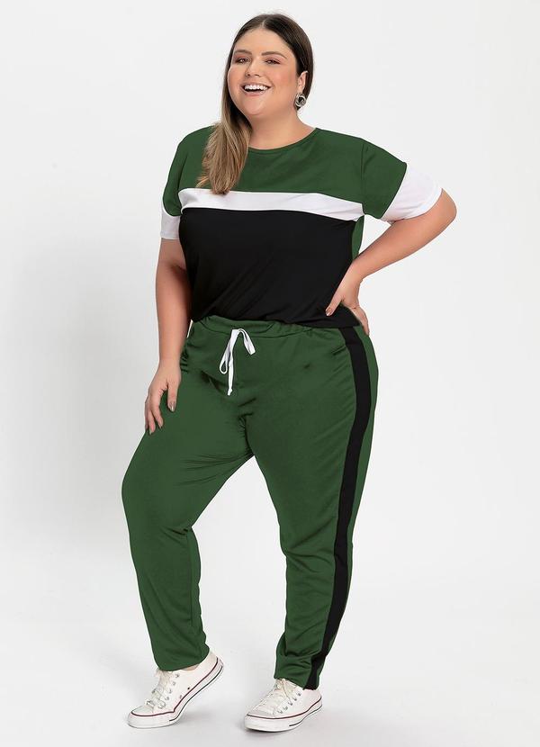 Conjunto Verde Militar em Malha