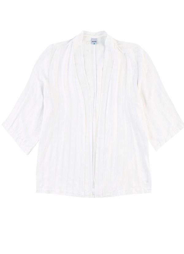 Kimono Alongado em Viscose PlusBranco