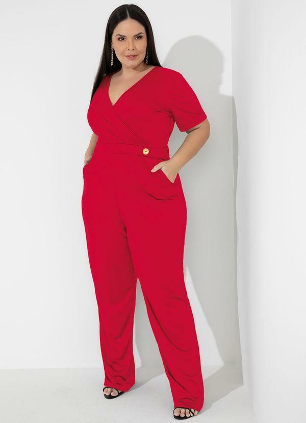 Macacão Vermelho em Malha