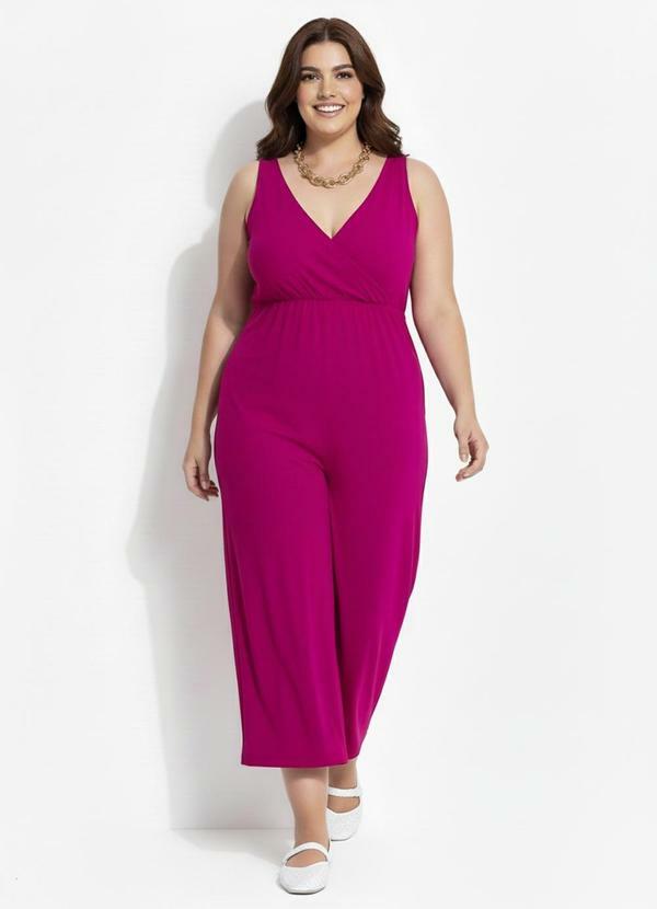 Macacão Magenta em Malha de Viscose
