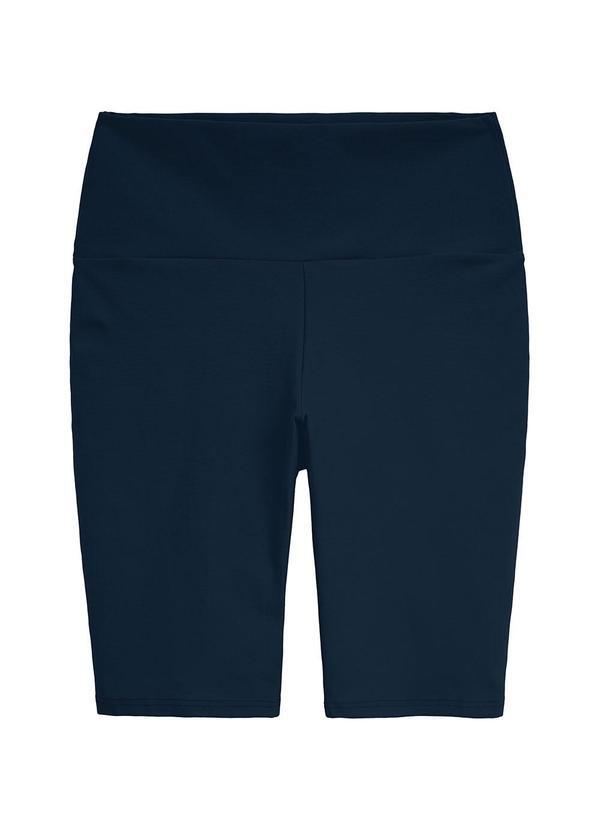 Bermuda Feminina Plus em Malha Eco Active Azul