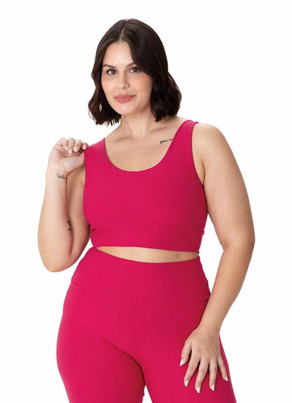 Top Regata Malha Eco Plus Active Rosa Escuro