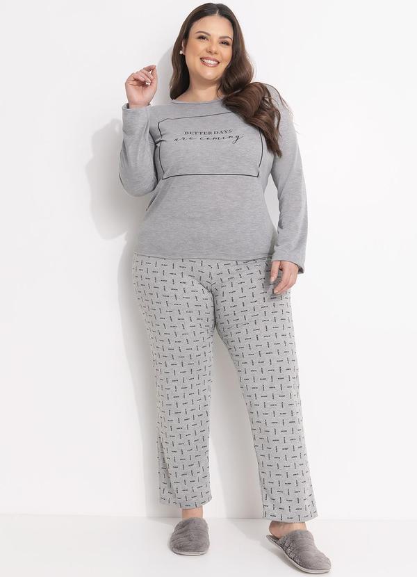 Pijama Cinza em Malha