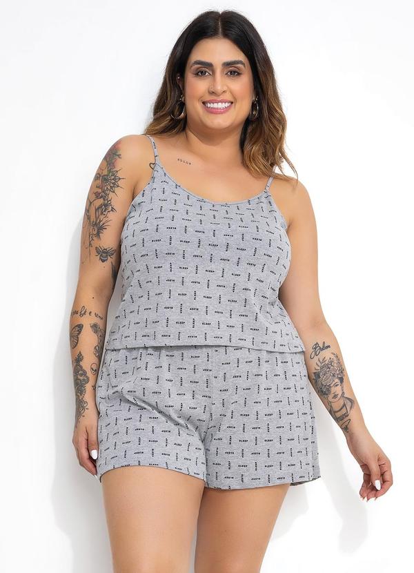 Pijama Sleep Mescla em Malha