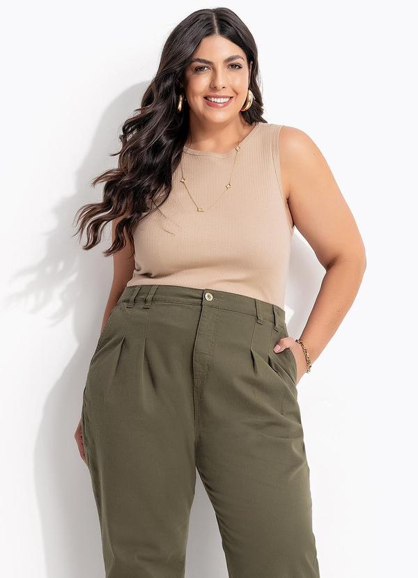 Blusa Bege em Canelado
