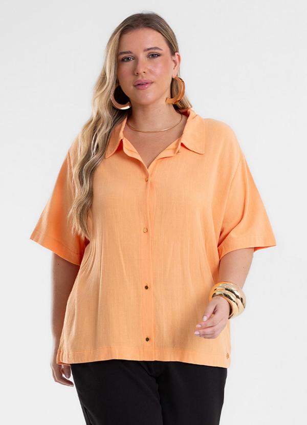 Camisa Feminina Linho Strong Laranja