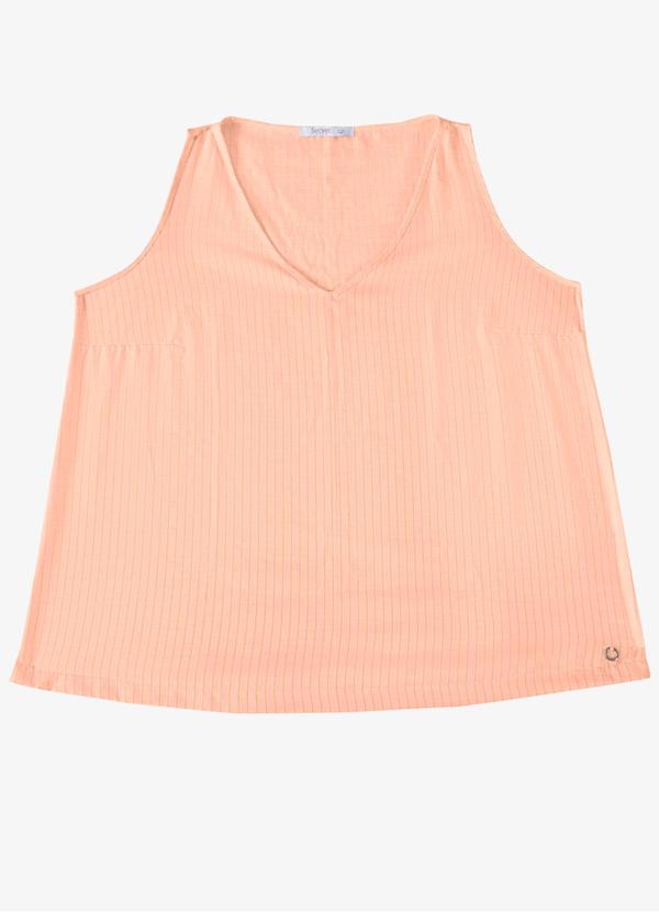 Regata Feminina Plus Decote V Rosa