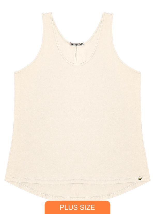 Regata Feminina Plus Size Bege