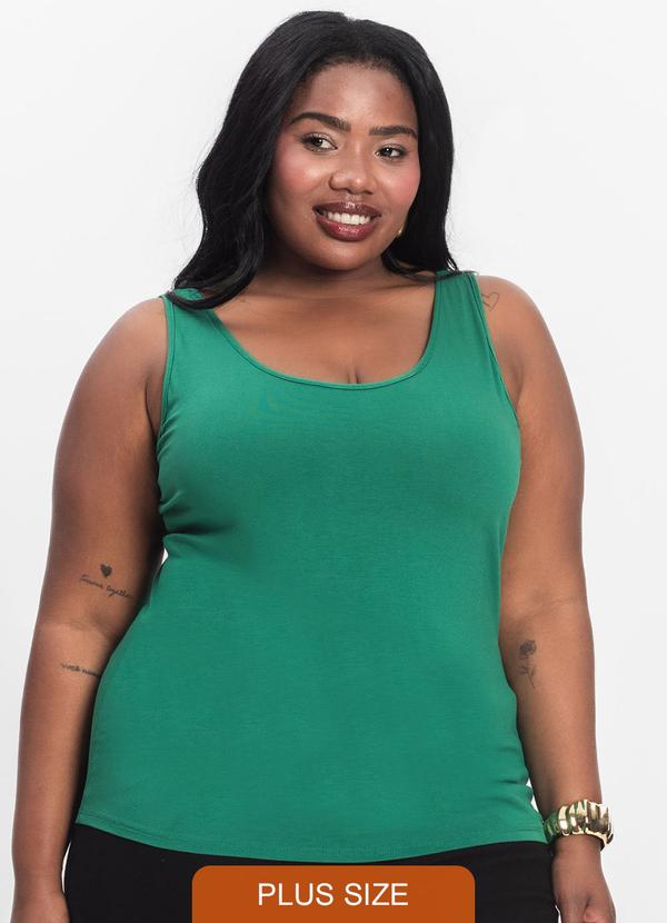 Regata Feminina Plus Size Verde