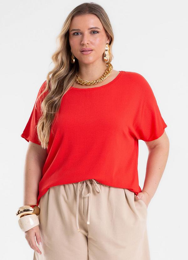 Regata Feminina Plus Size Vermelho