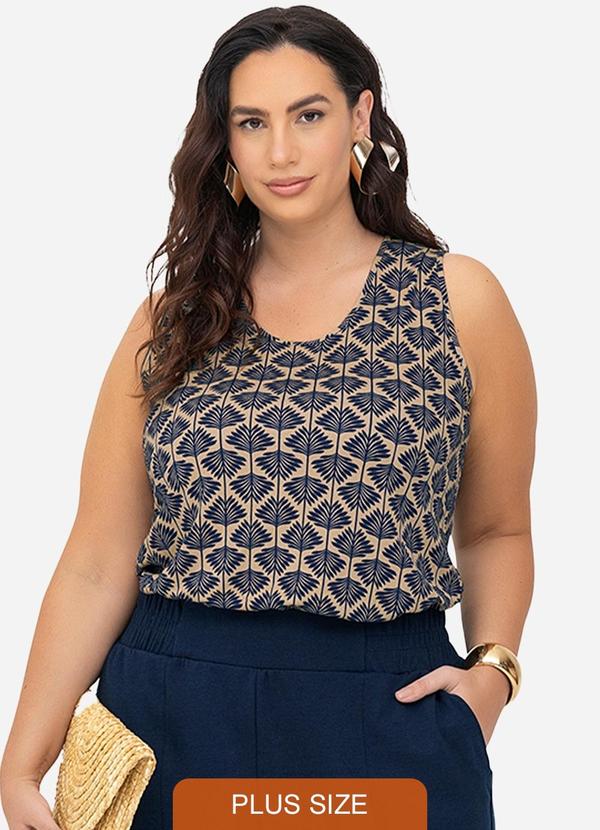 Regata Viscose Plus Size Marrom