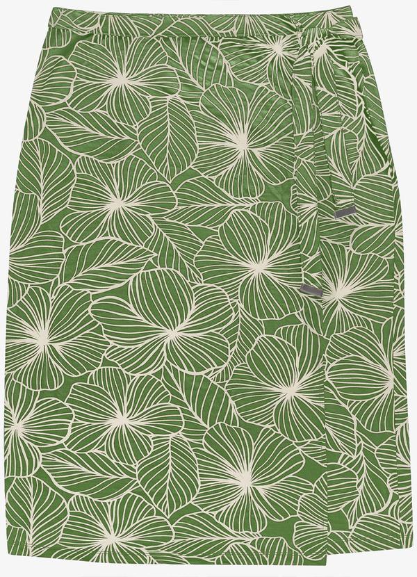 Saia Midi Feminina Plus Size Verde