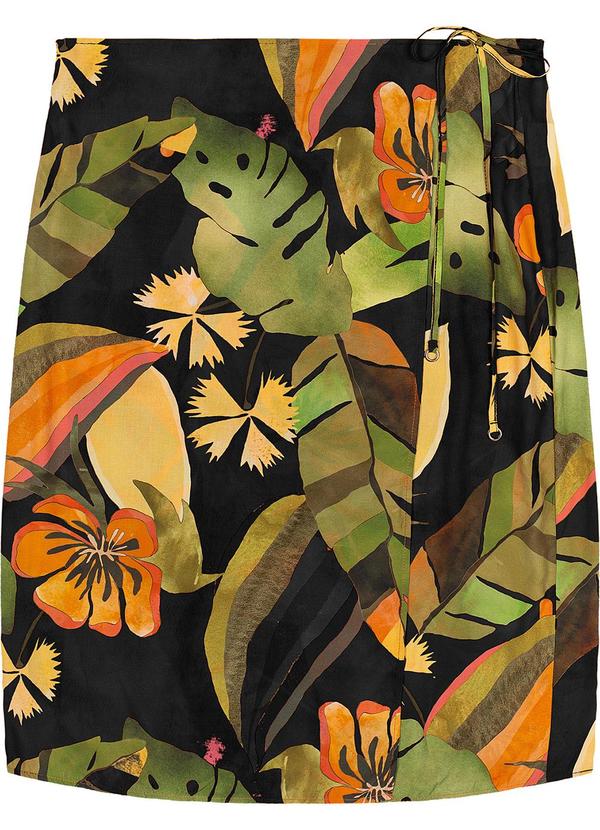 Saia Midi Plus Size Preto