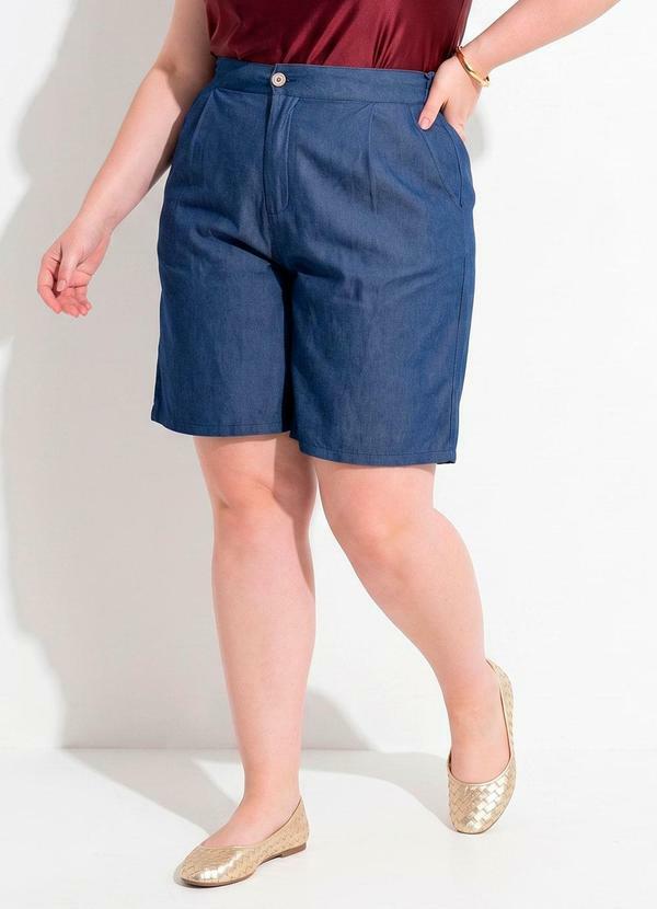 Bermuda Azul em Jeans Leve