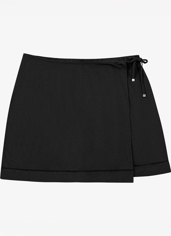 Shorts Saia Feminino Viscose Preto