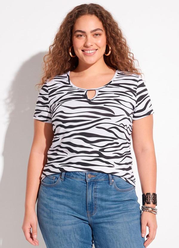 Blusa Animal Print Plus Size Marguerite