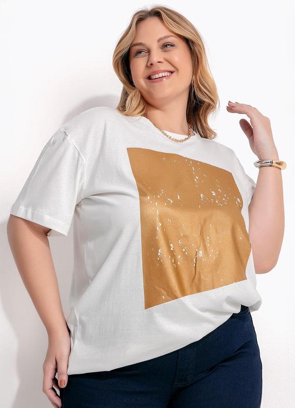 Blusa Off White em Malha de Algodão