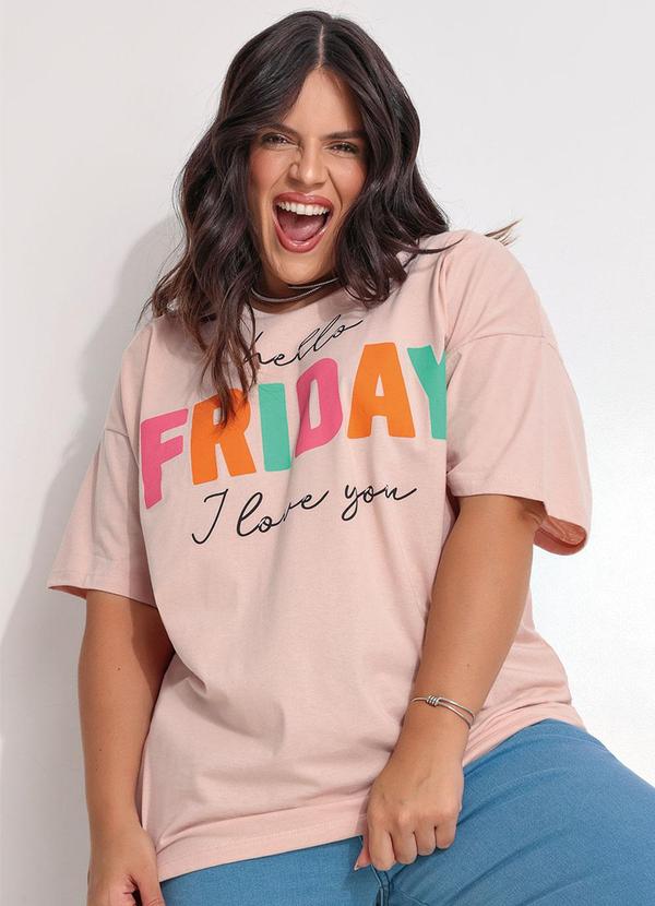 T-Shirt em Malha Bege