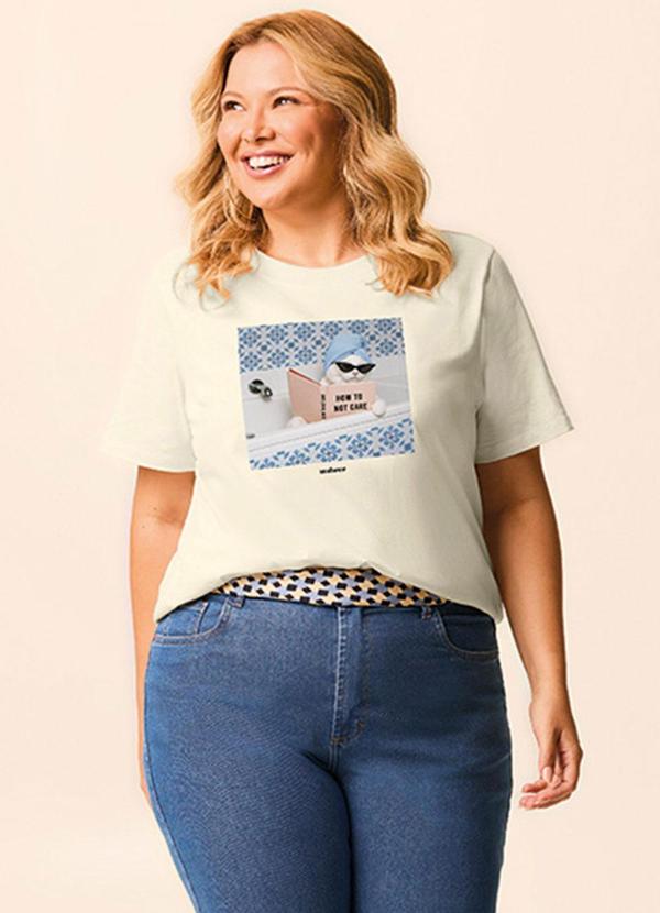 Camiseta Ampla How To Not Care Off White
