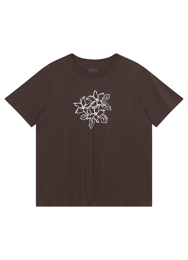 Camiseta Ampla Lírios Café