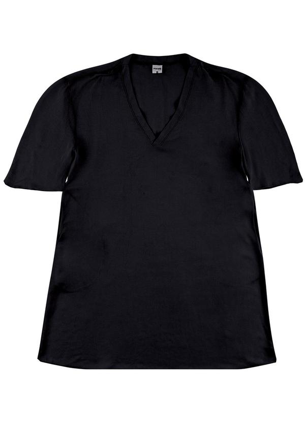 Vestido Amplo em Viscolinho PlusPreto
