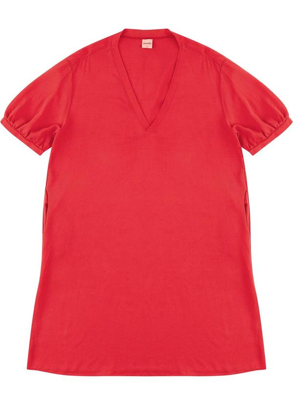Vestido Amplo em Viscolinho PlusVermelho