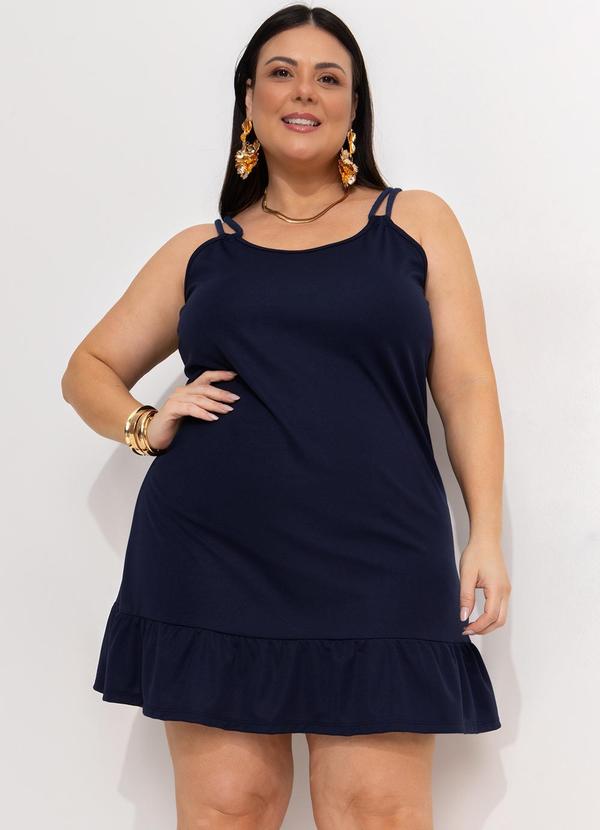 Vestido Azul Marinho em Malha