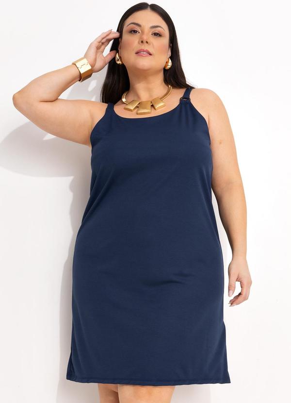 Vestido Azul Marinho em Malha