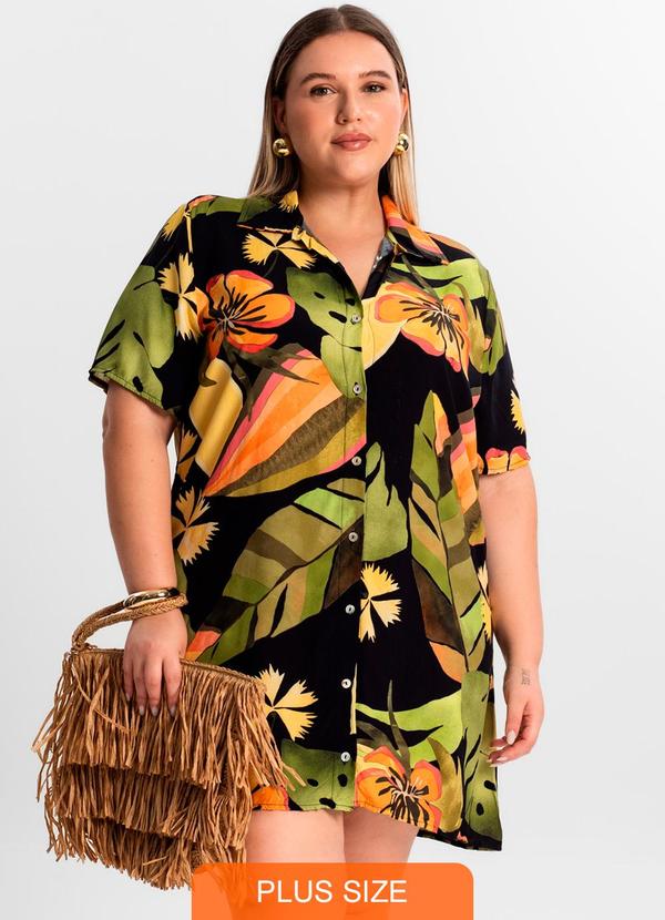 Vestido Chemise Curto Preto