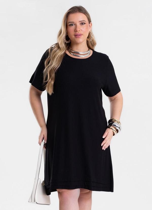 Vestido Feminino Curto Viscose Preto