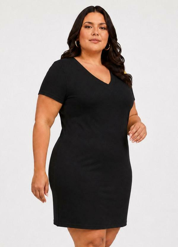 Vestido Feminino em Ribana Preto