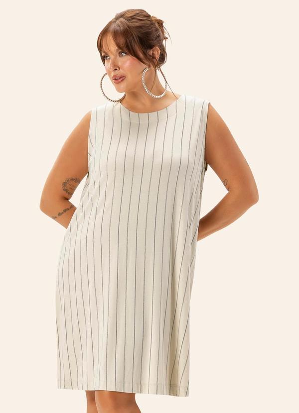 Vestido Feminino Plus Curto Bege